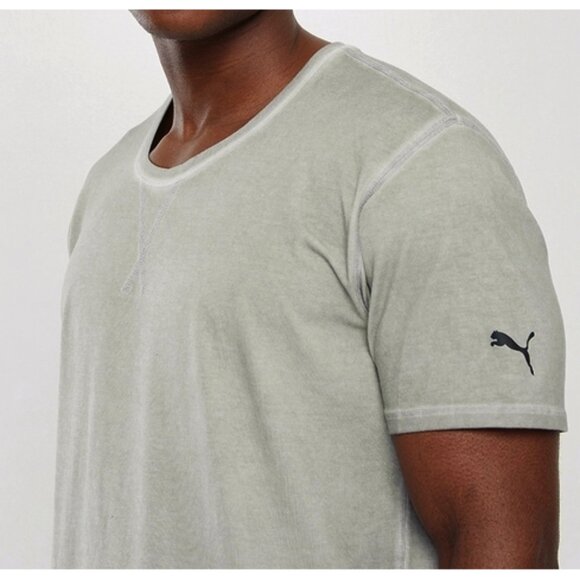Puma Studio Wash Tee Harbor Mist Garment-Dyed Exercise Short Sleeve T-Shirt XXL - Picture 3 of 16